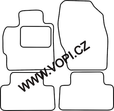 Přesné gumové koberce béžové / šedé Mazda CX-7 benzine 2009 ->